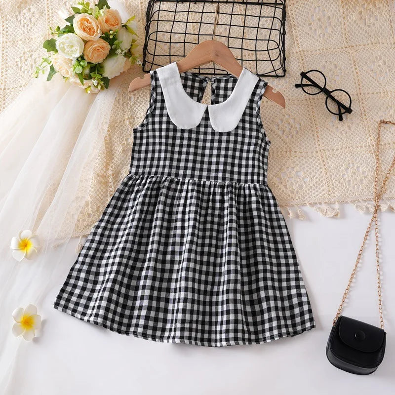 Kids Girls Floral Sleeveless Princess Outfit/Dress
