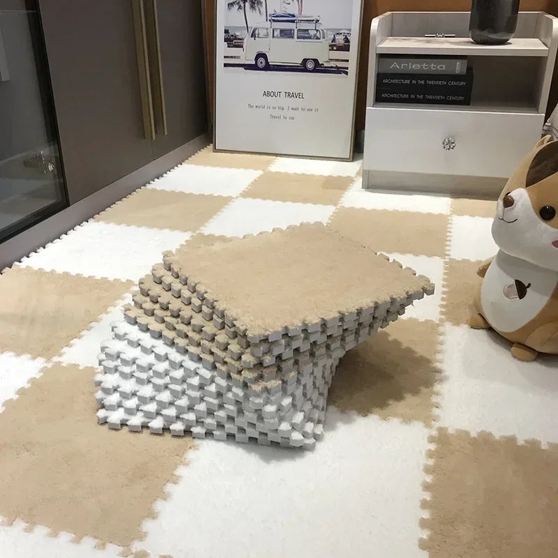 Soft Plush Warm 1-20 Pcs Padded Carpet for Baby Play Room childrensterritory
