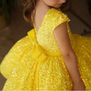 Glitter Sequin Baby/Kids Girls Puffy Formal Party Dress/Gown