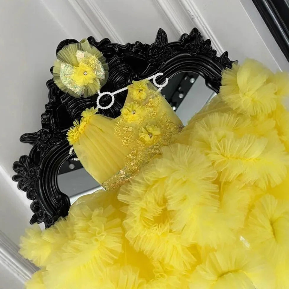 Puffy Tutu Ruffled Tulle Baby/Kid Girls Birthday Party Dress