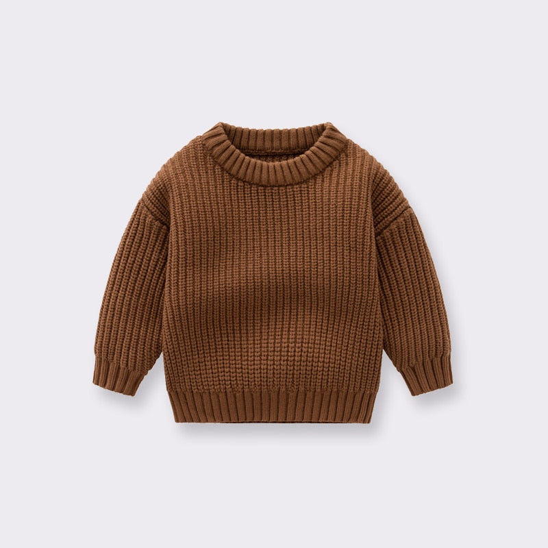 Baby/Kids Loose Round Neck Knitted Sweater Pullover childrensterritory