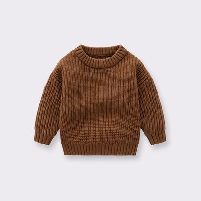Baby/Kids Loose Round Neck Knitted Sweater Pullover childrensterritory