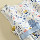 Kid Girls Floral and Butterfly Print Summer Dresses childrensterritory