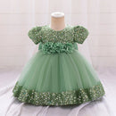 Baby Girl Sequin Lace Designed Fluffy Baptism, Birthday Dress