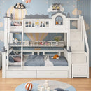 Modren Design High Small Double BunkBed with Storage childrensterritory