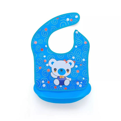 Soft Waterproof Cartoon Printed Adjustable Baby Bibs
