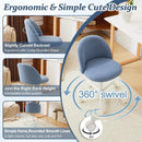 Wheeled, Armless Office Chair with Lumbar Support childrensterritory