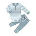 Ribbed Stripe Soft Cotton Romper Pants for Baby childrensterritory