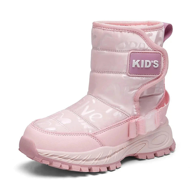 Plush Warm Waterproof Non-Slip Long Shoes For Girls childrensterritory