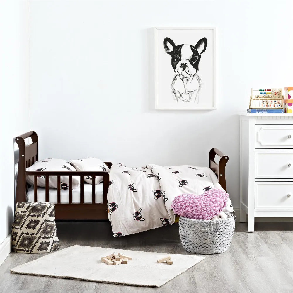 Adorable Wooden Relax Sleigh with Safety Rails for Baby childrensterritory