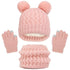Thick Knitting Warm Baby/Kids Hat Gloves Scarf Set childrensterritory