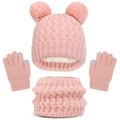 Thick Knitting Warm Baby/Kids Hat Gloves Scarf Set childrensterritory