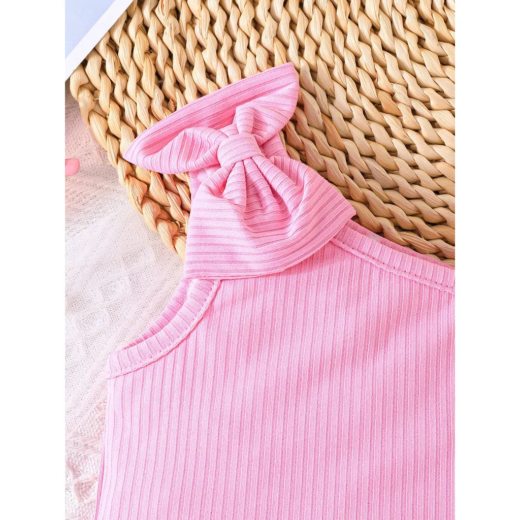 Baby Girl Off Shoulder Top and Cute Butterfly Skirt Outfit childrensterritory