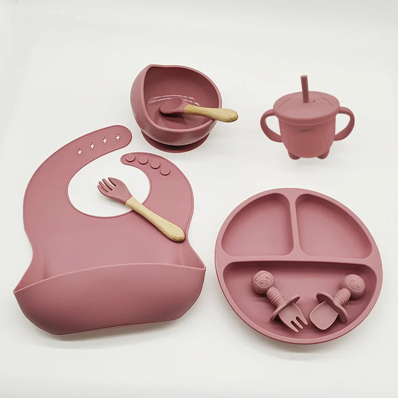 Baby 6/8-piece Silicone Tableware Set