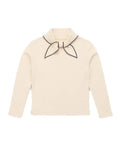 Retro Style Girls' Sweet Mid-Neck Tops for Autumn childrensterritory