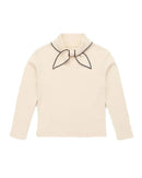Retro Style Girls' Sweet Mid-Neck Tops for Autumn childrensterritory