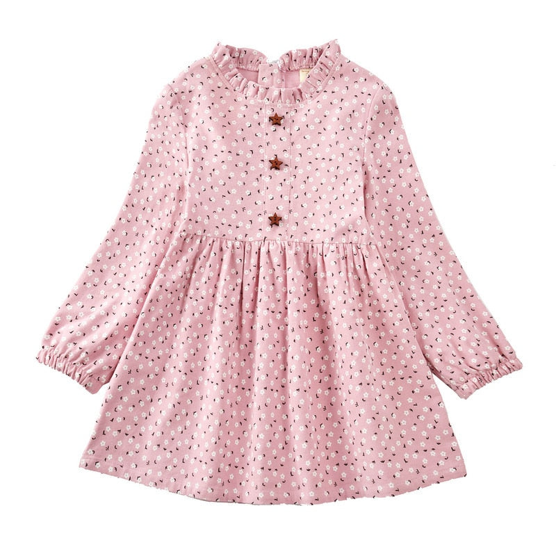 Kids Girls Long Sleeve Floral Party Dresses childrensterritory