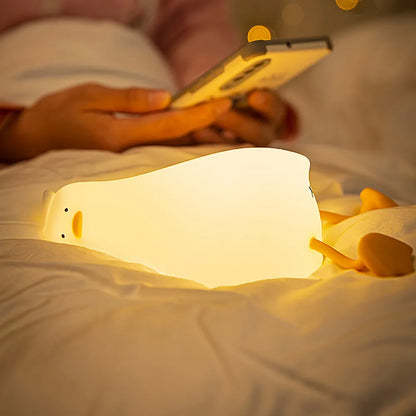 Rechargeable Lying Flat Duck LED Night Light for Kids&