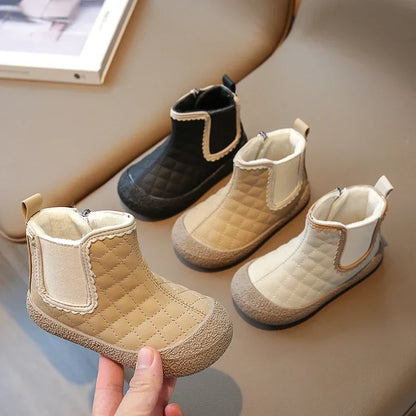 Girls Non-Slip, Waterproof And Warm Ankle Length Boots childrensterritory