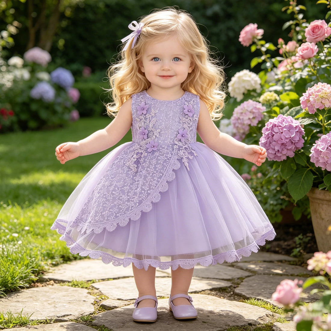 Baby Girl Lace Embroidered Formal Occasion Gowns