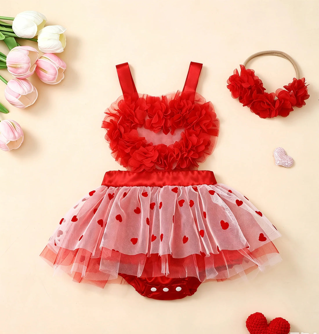 Baby Girls Backless Lace Design Jumpsuit Party Dress
