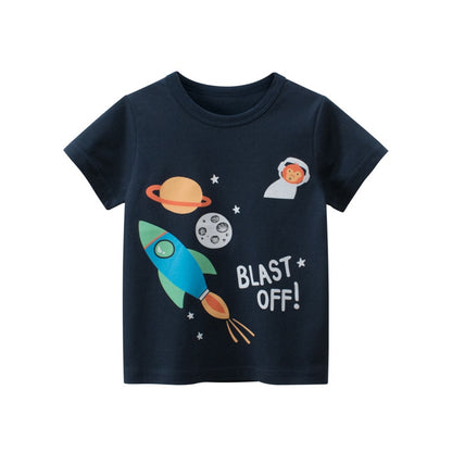 Graffiti Print Kids Boys Girls Summer Cotton T-Shirt Top childrensterritory