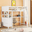 Twin Size Wooden Bed with Storage Drawers for Kids childrensterritory