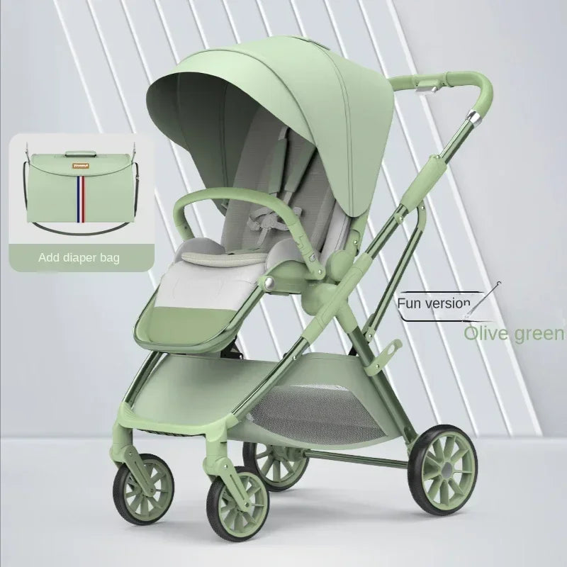 Four-wheeled High-view Portable Baby Stroller childrensterritory
