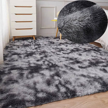 Soft Furry Rainbow Rugs for Kids Bedroom Decor