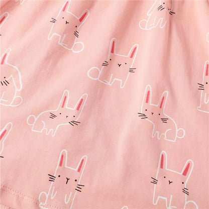 Cute Dinosaurs Unicorns Print Kids Girls Summer Dresses childrensterritory
