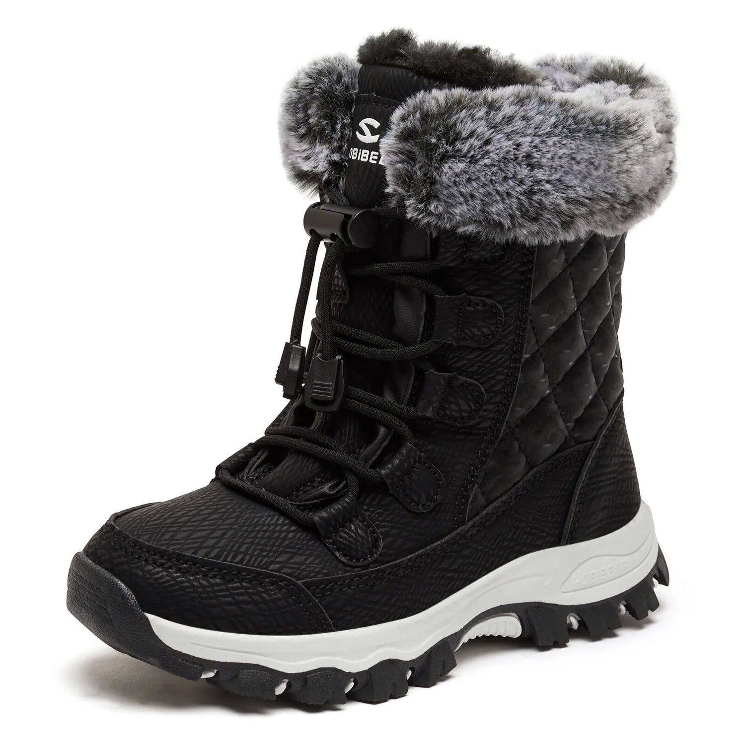 Kids Waterproof Warm Faux Fur Lined Snow Boots childrensterritory