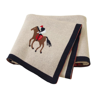 Cartoon Print Soft Cotton Fabric Baby Blankets childrensterritory