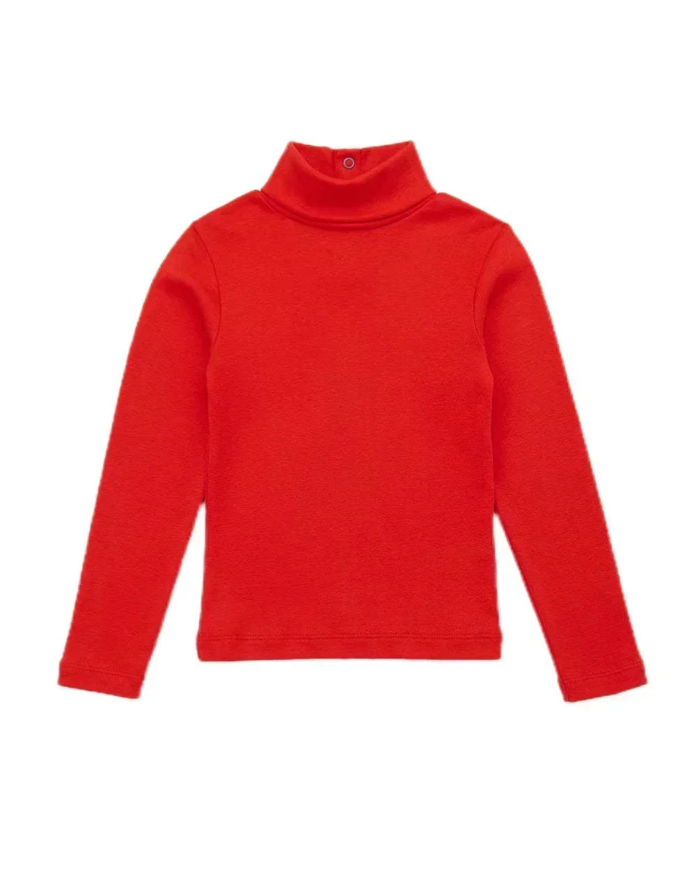 Retro Style Girls' Sweet Mid-Neck Tops for Autumn