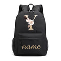 Canvas High School Backpack with Custom Letter Name