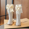 Kids Girls Long Warm Snow Boots With Bow Design childrensterritory