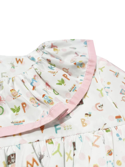 Little Girls Cartoon Flowers Print Cute Top and Pant Set childrensterritory