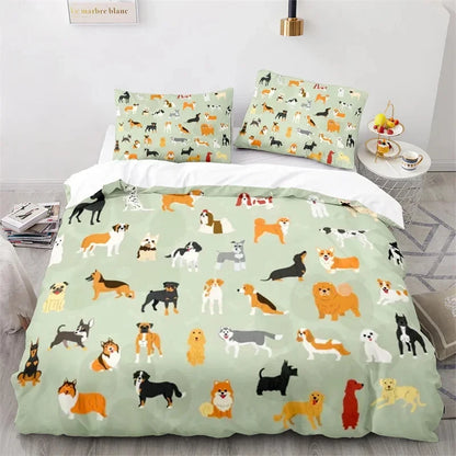 3D Cartoon Animal Print Microfiber Kids Bedding Sets