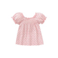 Little Girls Puff Sleeve, Printed Cotton Top childrensterritory