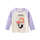Girls' Cartoon Print Long Sleeves Stylish Tops childrensterritory