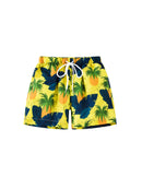 Kids Boys Cartoon Print Quick Dry Swim Shorts
