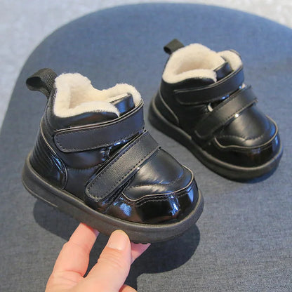 Kids Warm Velcro Non-slip Printed Snow Boots childrensterritory