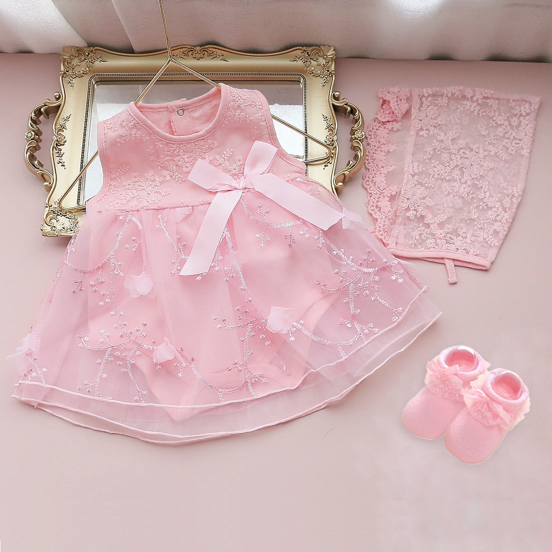 Baby Girl Pink Princess Clothing Sets for Birthday Party childrensterritory