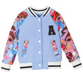 "A" Pattern and Cartoon Doll Print Kids Girls Jackets childrensterritory