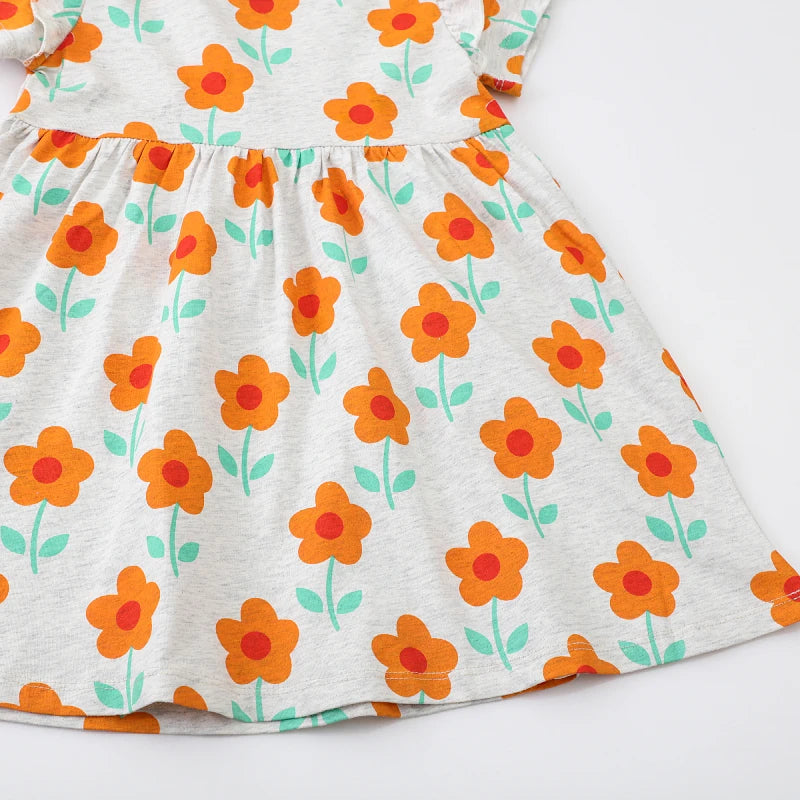 Kids Girls Floral Print Summer Holiday Dresses childrensterritory