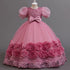 Flower Appliqués and Sequin Design Girls Long Party Dresses childrensterritory