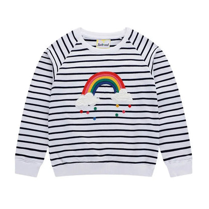 Animals Embroidery Kids Long Sleeve Sweatshirts childrensterritory