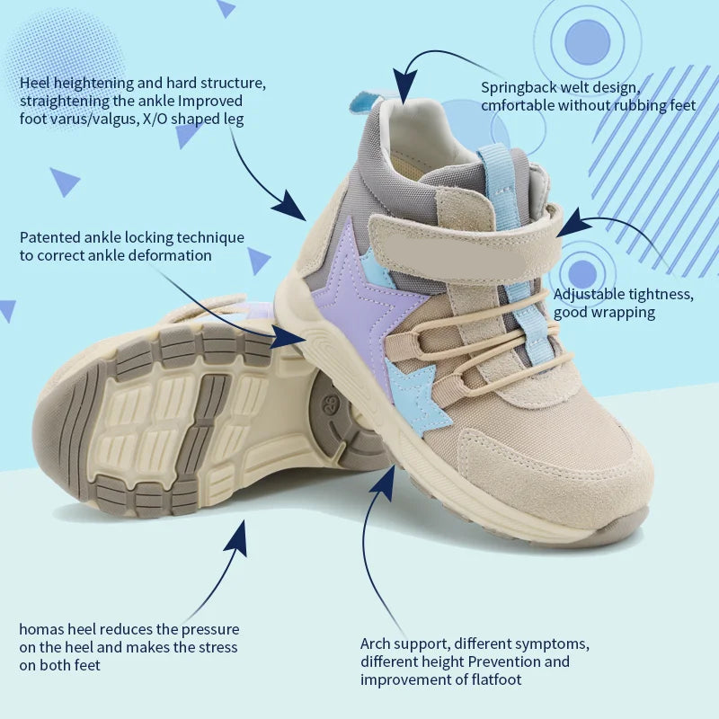 Kids Casual Winter Sneakers with Hard Heel and Arch Support childrensterritory