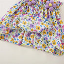 Baby Girls Fragmented Flower Strap Top+Chiffon Shorts Summer Outfit childrensterritory