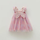Little Girls Rainbow Stereoscopic Wings Design Summer Princess Dresses childrensterritory