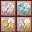 Baby Kids Cartoon Print Warm Clothing Set childrensterritory